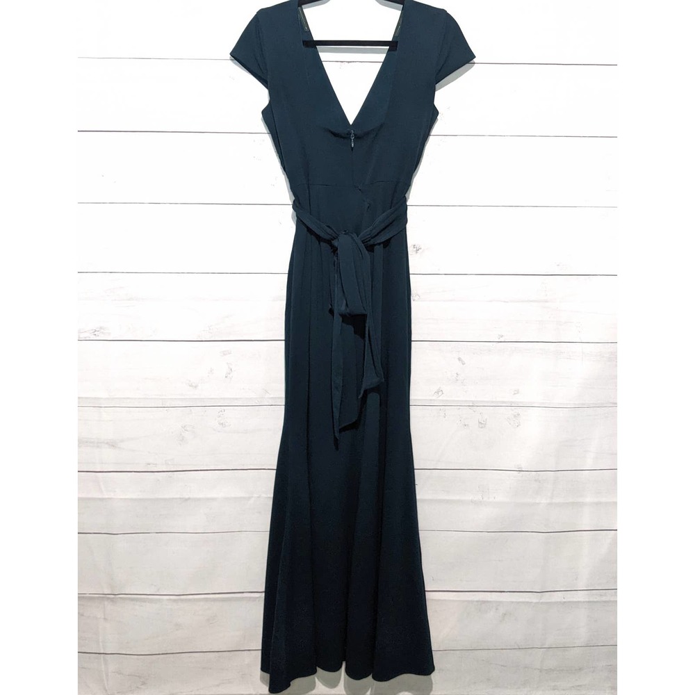 Dress The Population Evie Pine Maxi Gown Dress Forest Green Women's Size Large - Picture 6 of 10